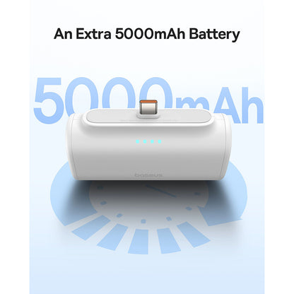 Εξωτερική Μπαταρία Baseus Compact, 5000mAh, 20W, PD, 1 x Lightning - 1 x USB-C, Λευκή P10068307213-00