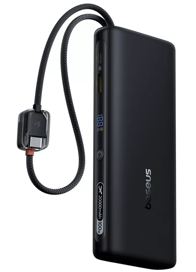 Εξωτερική Μπαταρία Baseus EnerFill FC41, 20000mAh, 100W, QC + PD, 1 x USB-A - 3 x USB-C, Μαύρη E0028N03