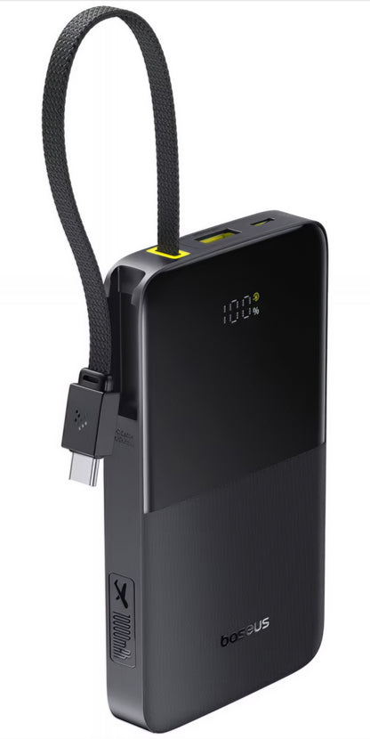 Εξωτερική Μπαταρία Baseus EnerFill Bipow2 Pro, 10000mAh, 22.5W, QC + PD, 1 x USB-A - 2 x USB-C, Μαύρη E0027600