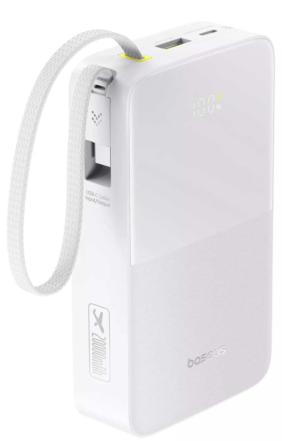 Εξωτερική Μπαταρία Baseus EnerFill Bipow2 Pro, 20000mAh, 22.5W, QC + PD, 1 x USB-A - 2 x USB-C, Λευκή E0027700
