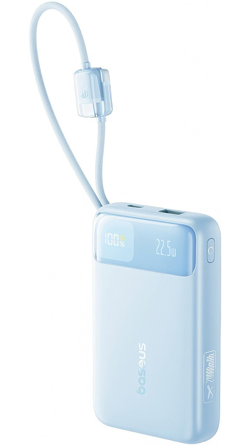 Εξωτερική Μπαταρία Baseus EnerFill FC11, 20000mAh, 22.5W, QC + PD, 1 x Lightning - 1 x USB-A - 2 x USB-C, Μπλε E0027S06