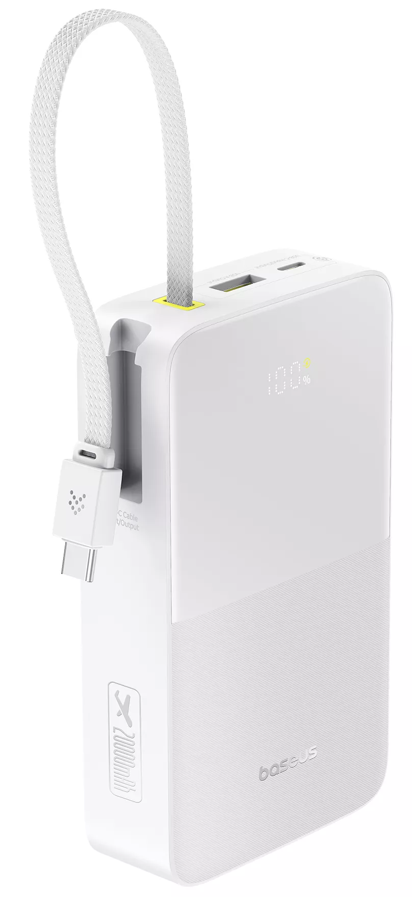 Εξωτερική Μπαταρία Baseus EnerFill Bipow2 Pro, 20000mAh, 22.5W, QC + PD, 1 x USB-A - 2 x USB-C, Λευκή E0027700
