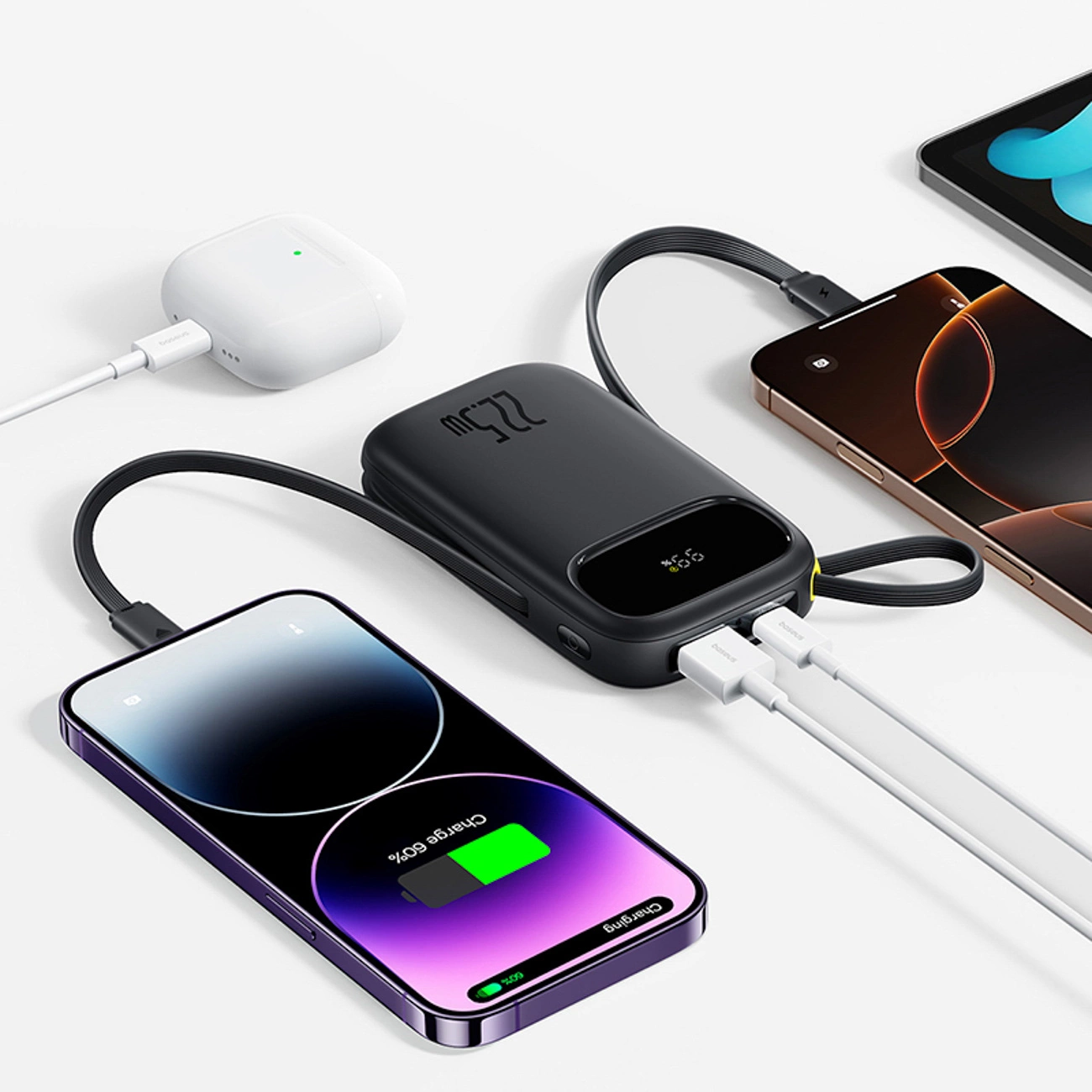 Εξωτερική Μπαταρία Baseus EnerFill FC31, 10000mAh, 22.5W, QC + PD, 1 x Lightning - 1 x USB-A - 2 x USB-C, Μαύρη