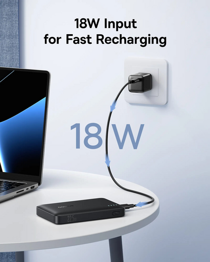 Baseus EnerFill FP21 External Battery, 10000mAh, 22.5W, QC + PD, 1 x USB-A - 2 x USB-C, Black P1008210D123-00