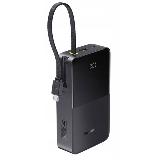 Baseus EnerFill Bipow2 Pro External Battery, 20000mAh, 22.5W, QC + PD, 1 x USB-A - 2 x USB-C, Black E0027701