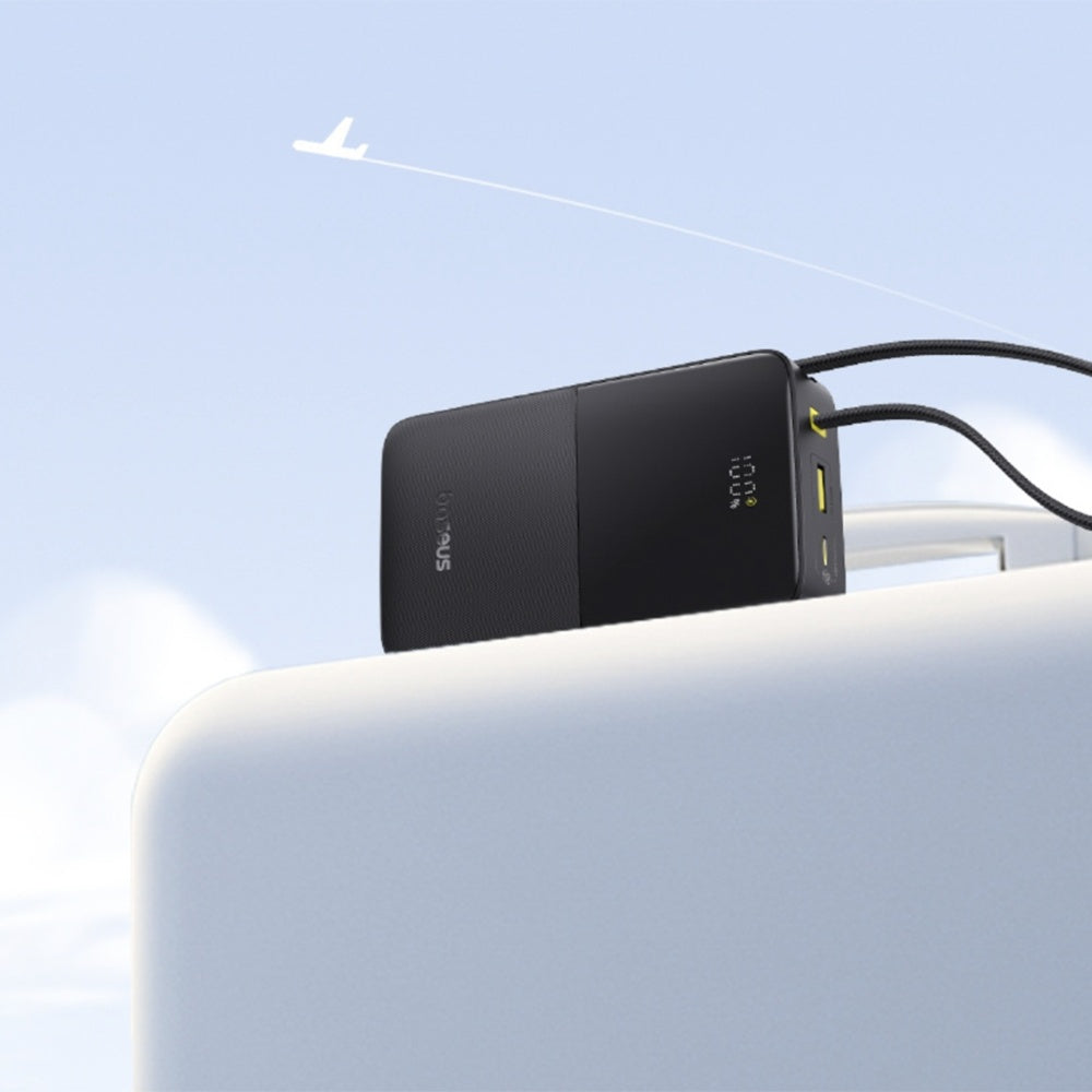 Baseus EnerFill Bipow2 Pro External Battery, 20000mAh, 22.5W, QC + PD, 1 x USB-A - 2 x USB-C, Black E0027701