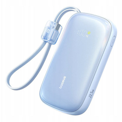 Baseus EnerFill FC21 Qpow 3 Ultra External Battery, 20000mAh, 22.5W, QC + PD, 1 x USB-A - 1 x USB-C, Blue E0027M03