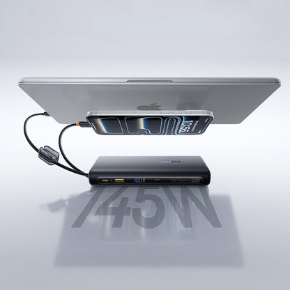 Baseus EnerFill FC41 External Battery, 25000mAh, 145W, QC + PD, 1 x USB-A - 3 x USB-C, Black E0028H03