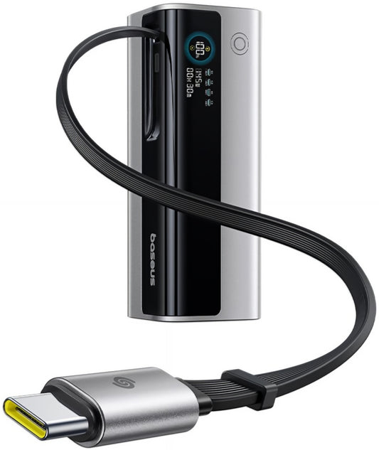 Εξωτερική Μπαταρία Baseus EnerGeek GR11, 20000mAh, 145W, QC + PD, 1 x USB-A - 3 x USB-C, Ασημί E0027B02