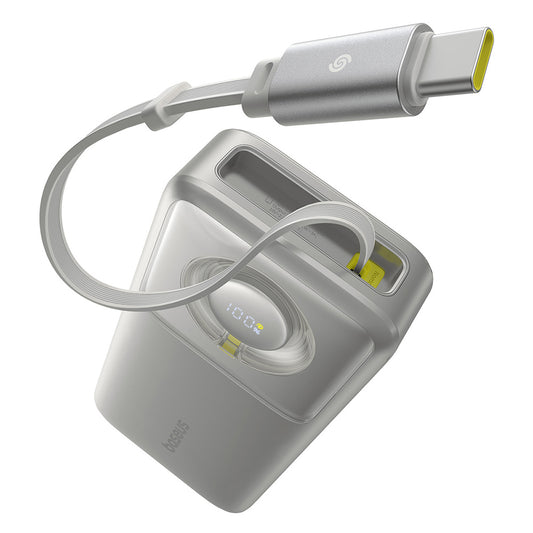 Εξωτερική Μπαταρία Baseus Free2Pull, 20000mAh, 65W, PD, 2 x USB-C, Γκρι P10073700843-00
