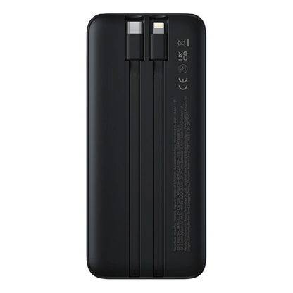 Baseus Lipow External Battery, 10000mAh, 22.5W, QC + PD, 1 x Lightning - 1 x USB-A - 2 x USB-C, Black P10079101123-00