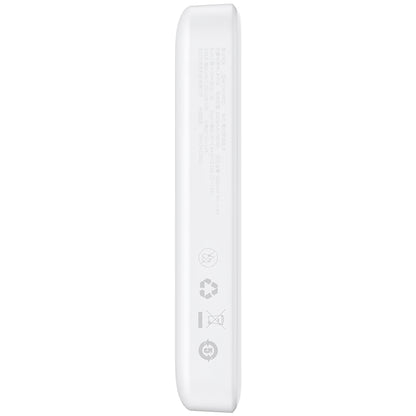 Εξωτερική Μπαταρία Baseus Magnetic Mini, 10000mAh, 20W, PD + FQI, 1 x USB-C, Λευκή P10059001223-00