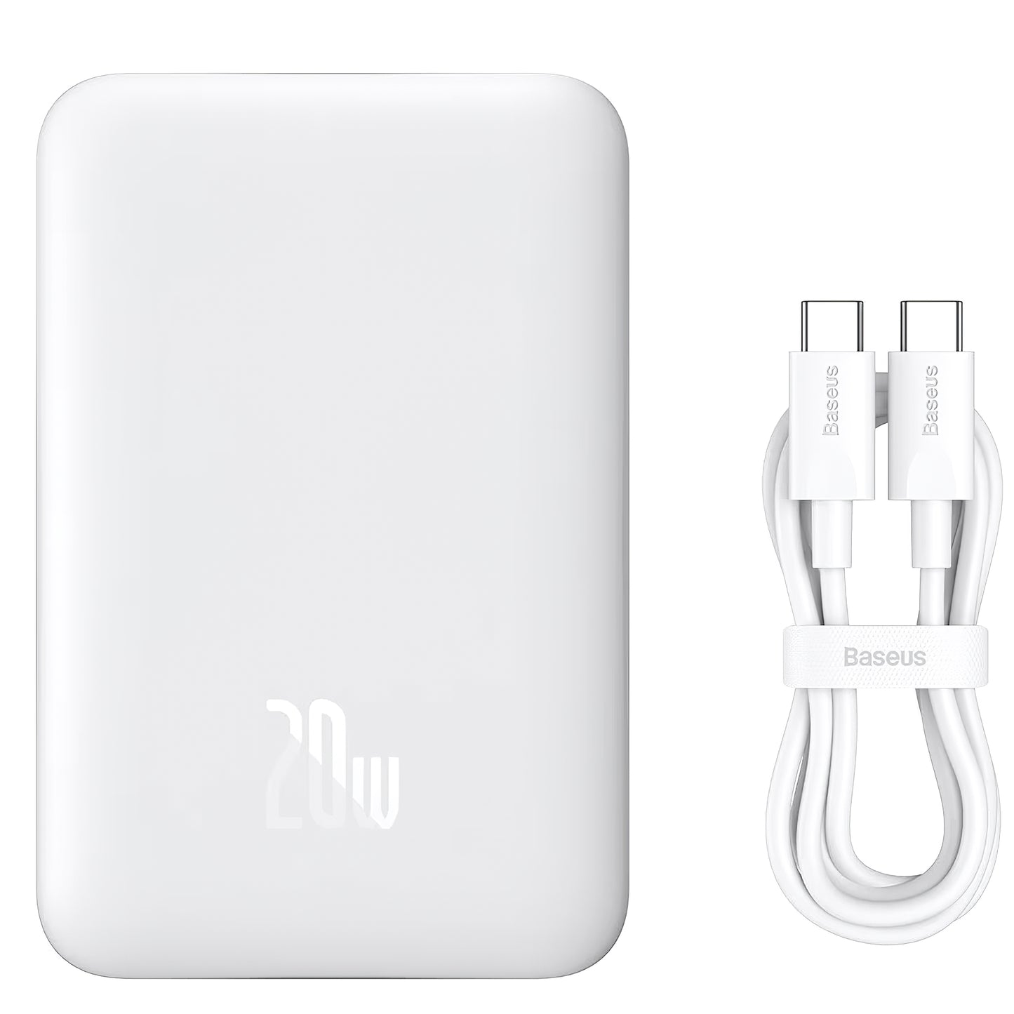 Εξωτερική Μπαταρία Baseus Magnetic Mini, 10000mAh, 20W, PD + FQI, 1 x USB-C, Λευκή P10059001223-00