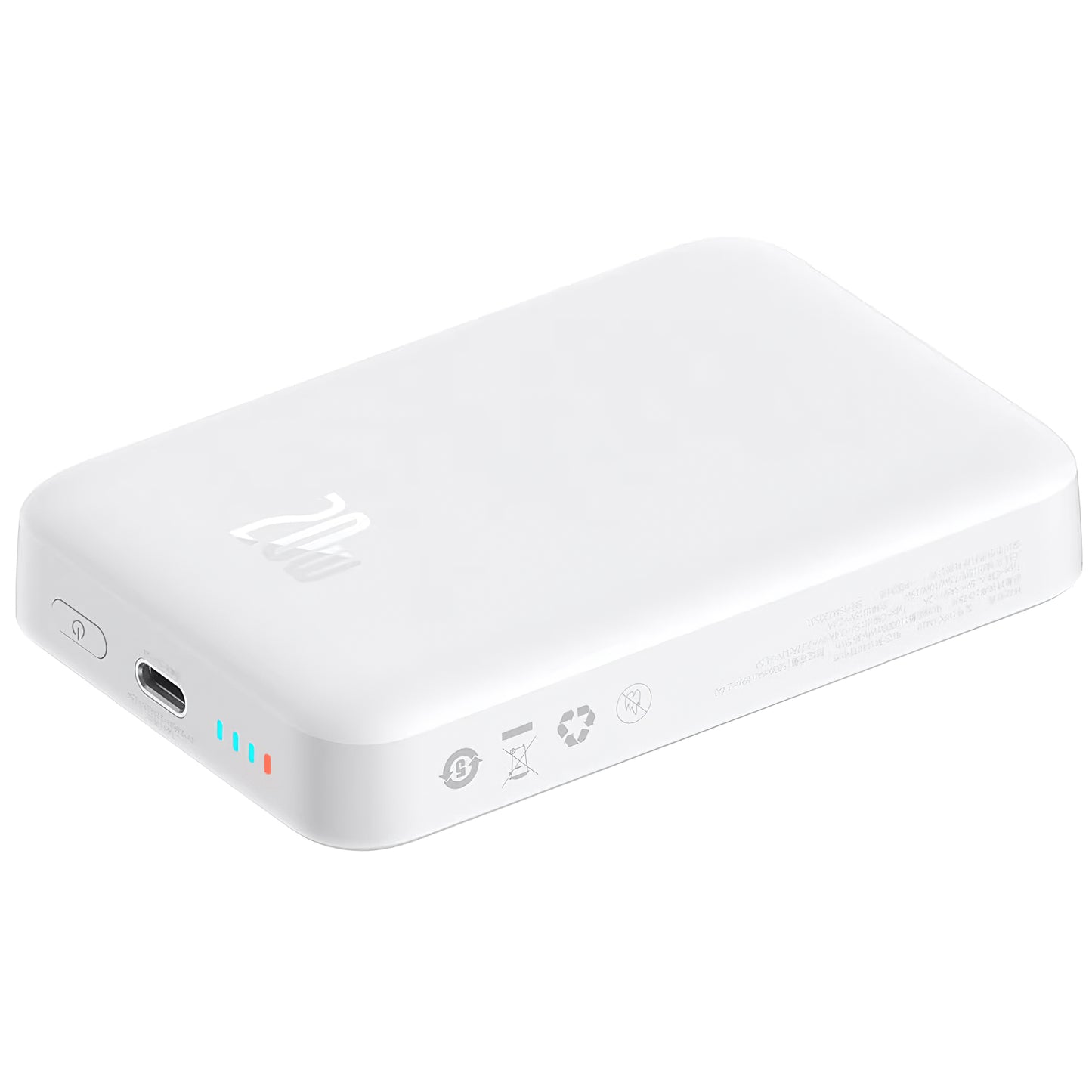 Εξωτερική Μπαταρία Baseus Magnetic Mini, 10000mAh, 20W, PD + FQI, 1 x USB-C, Λευκή P10059001223-00
