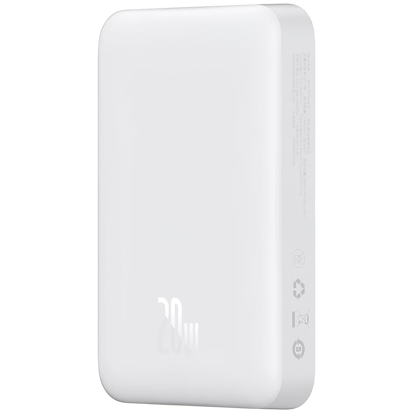 Εξωτερική Μπαταρία Baseus Magnetic Mini, 10000mAh, 20W, PD + FQI, 1 x USB-C, Λευκή P10059001223-00