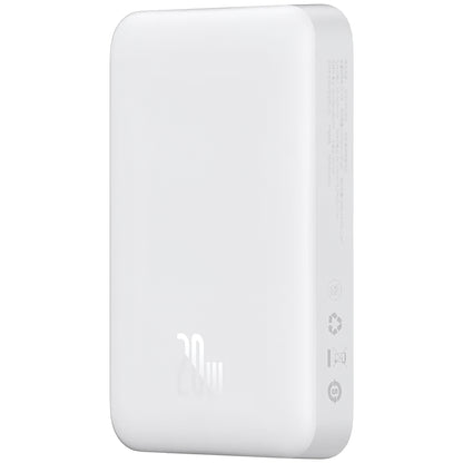 Εξωτερική Μπαταρία Baseus Magnetic Mini, 10000mAh, 20W, PD + FQI, 1 x USB-C, Λευκή P10059001223-00
