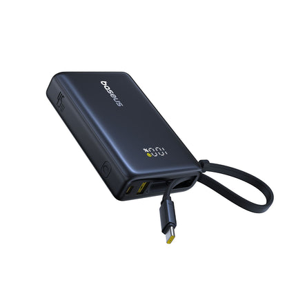 Εξωτερική Μπαταρία Baseus PicoGo, 10000mAh, 45W, QC + PD, 1 x USB-A - 2 x USB-C, Μαύρη P10076803123-00