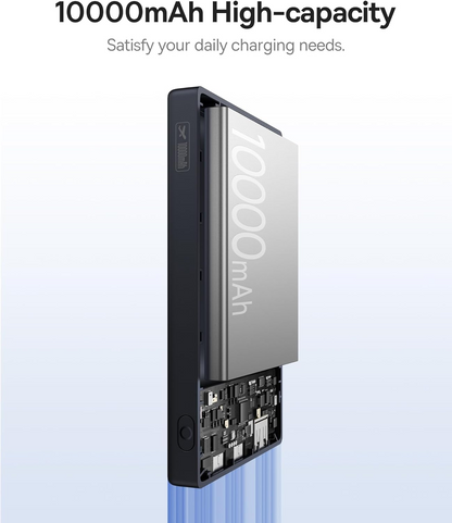 Εξωτερική Μπαταρία Baseus PicoGo, 10000mAh, 20W, QC + PD, 1 x USB-A - 2 x USB-C, Λευκή P10076801213-00
