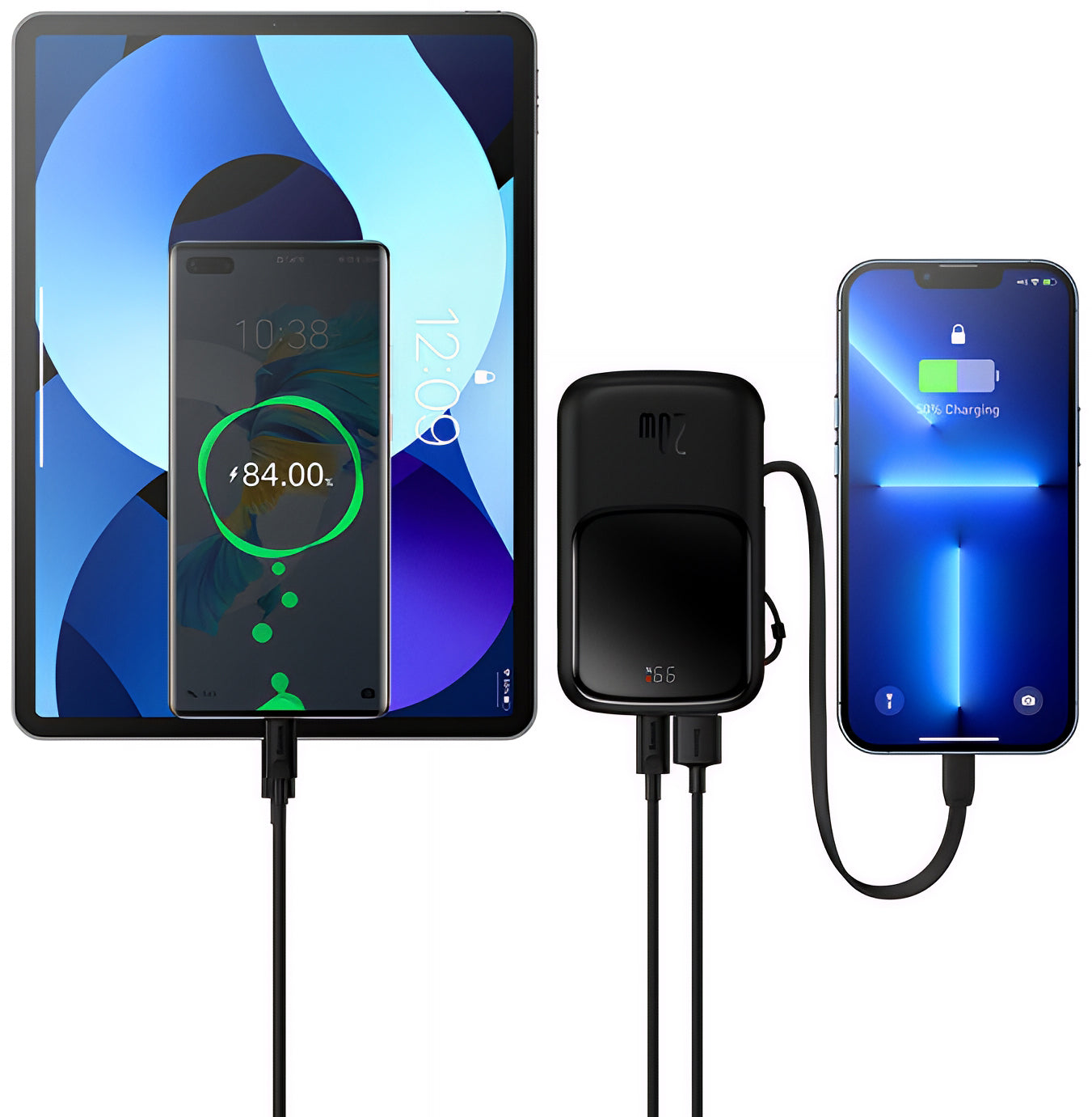 Εξωτερική Μπαταρία Baseus Qpow Pro, 20000mAh, 20W, QC + PD, 1 x Lightning - 1 x USB-A - 1 x USB-C, Μαύρη PPQD060201