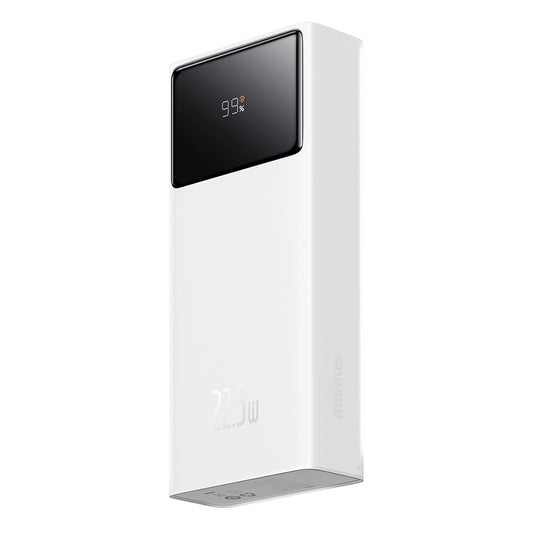 Baseus Star Lord External Battery, 20000mAh, 22.5W, QC + PD, 1 x USB-C - 2 x USB-A, White PPXJ080002