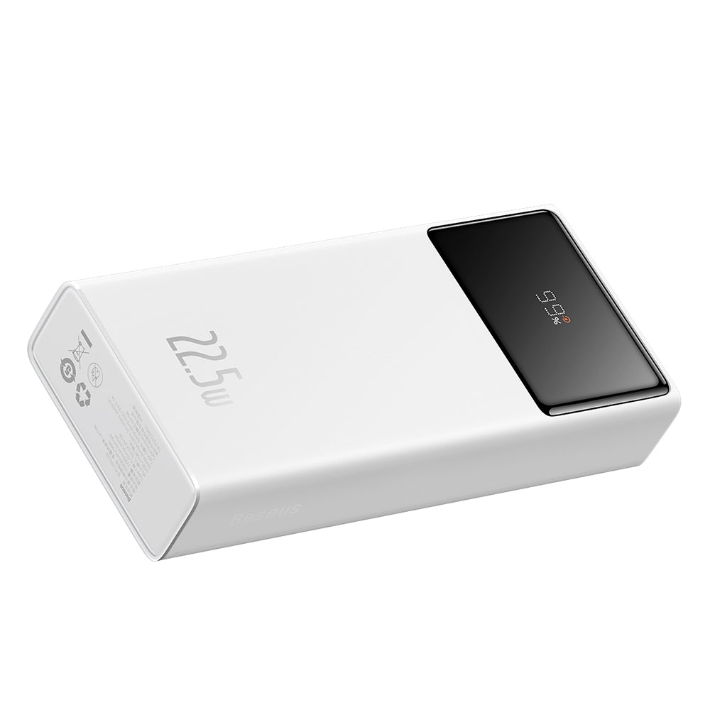 Εξωτερική Μπαταρία Baseus Star Lord, 20000mAh, 22.5W, QC + PD, 1 x USB-C - 2 x USB-A, Λευκή PPXJ080002