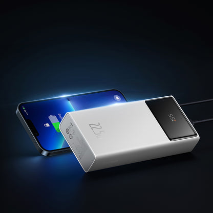Εξωτερική Μπαταρία Baseus Star Lord, 20000mAh, 22.5W, QC + PD, 1 x USB-C - 2 x USB-A, Λευκή PPXJ080002
