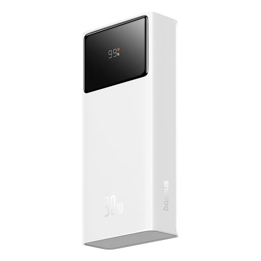 Baseus Star Lord External Battery, 20000mAh, 30W, QC + PD, 1 x USB-C - 2 x USB-A, White P10022904213-00