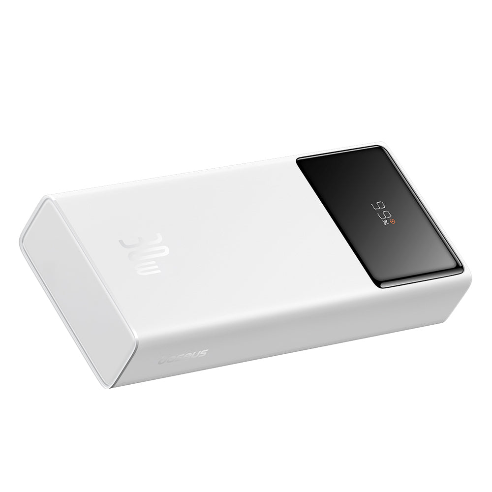 Εξωτερική Μπαταρία Baseus Star Lord, 20000mAh, 30W, QC + PD, 1 x USB-C - 2 x USB-A, Λευκή P10022904213-00