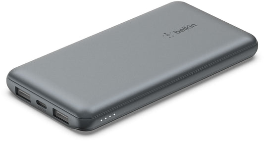 Belkin BoostCharge External Battery, 10000mAh, 15W, 1 x USB-C - 2 x USB-A, Gray BPB011btGY