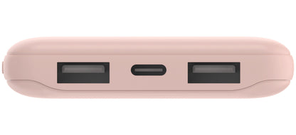 Belkin BoostCharge External Battery, 10000mAh, 15W, 1 x USB-C - 2 x USB-A, Pink BPB011btRG