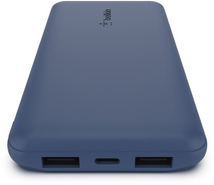 Belkin BoostCharge External Battery, 10000mAh, 15W, 1 x USB-C - 2 x USB-A, Navy BPB011btBL