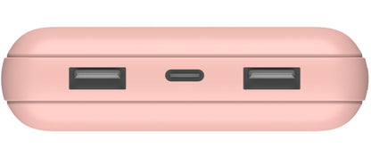 Εξωτερική Μπαταρία Belkin BoostCharge, 20000mAh, 15W, 1 x USB-C - 2 x USB-A, Ροζ Χρυσό BPB012btRG