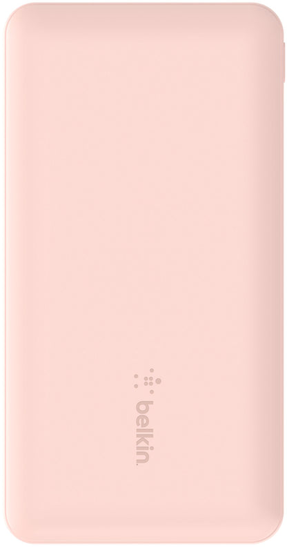 Belkin BoostCharge External Battery, 10000mAh, 15W, 1 x USB-C - 2 x USB-A, Pink BPB011btRG