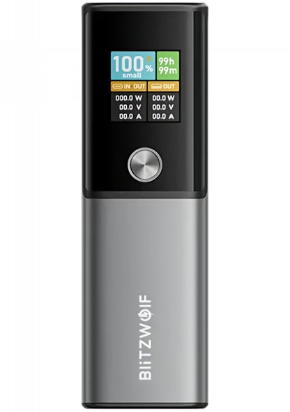 Εξωτερική Μπαταρία BlitzWolf BW-P23, 14000mAh, 100W, QC + PD, 1 x USB-A - 1 x USB-C, Γκρι
