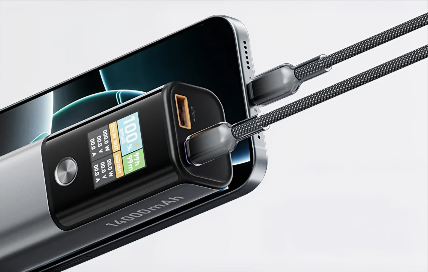 Εξωτερική Μπαταρία BlitzWolf BW-P23, 14000mAh, 100W, QC + PD, 1 x USB-A - 1 x USB-C, Γκρι