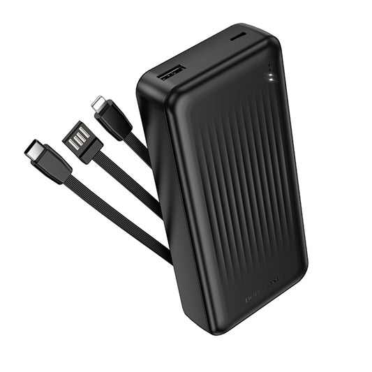 Εξωτερική Μπαταρία Borofone BJ79 Clever, 20000mAh, 10W, 1 x Lightning - 1 x USB-A - 1 x USB-C, Μαύρη