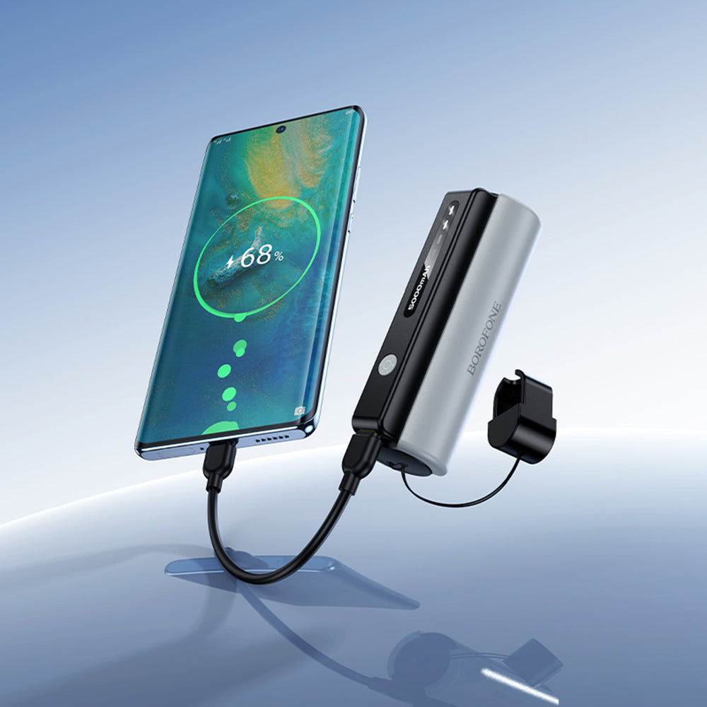 Εξωτερική Μπαταρία Borofone BJ87 Star, 5000mAh, 10W, 1 x USB-C, Γκρι