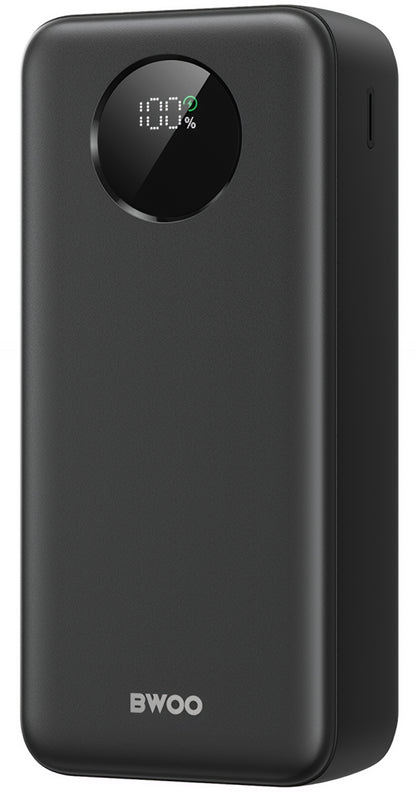 External Battery BWOO BO-P64, 30000mAh, 22.5W, QC + PD, 1 x USB-C - 2 x USB-A, Black
