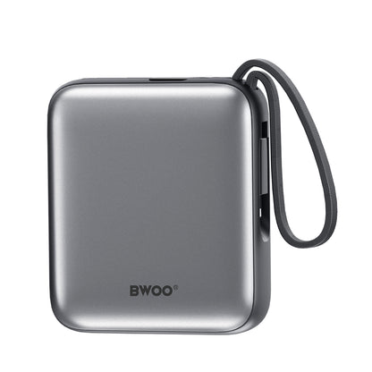 External Battery BWOO BO-P74, 10000mAh, 22.5W, PD, 1 x Lightning - 2 x USB-C, Black