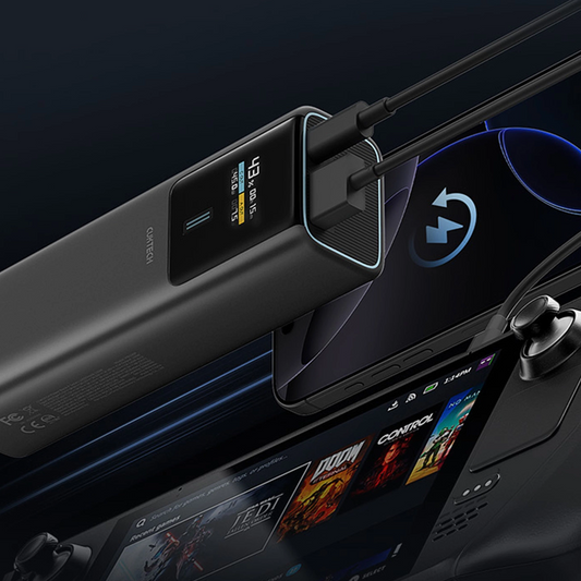 Εξωτερική Μπαταρία Cuktech, 10000mAh, 150W, QC + PD, 1 x USB-A - 1 x USB-C, Μαύρη CKPB100PGLBL