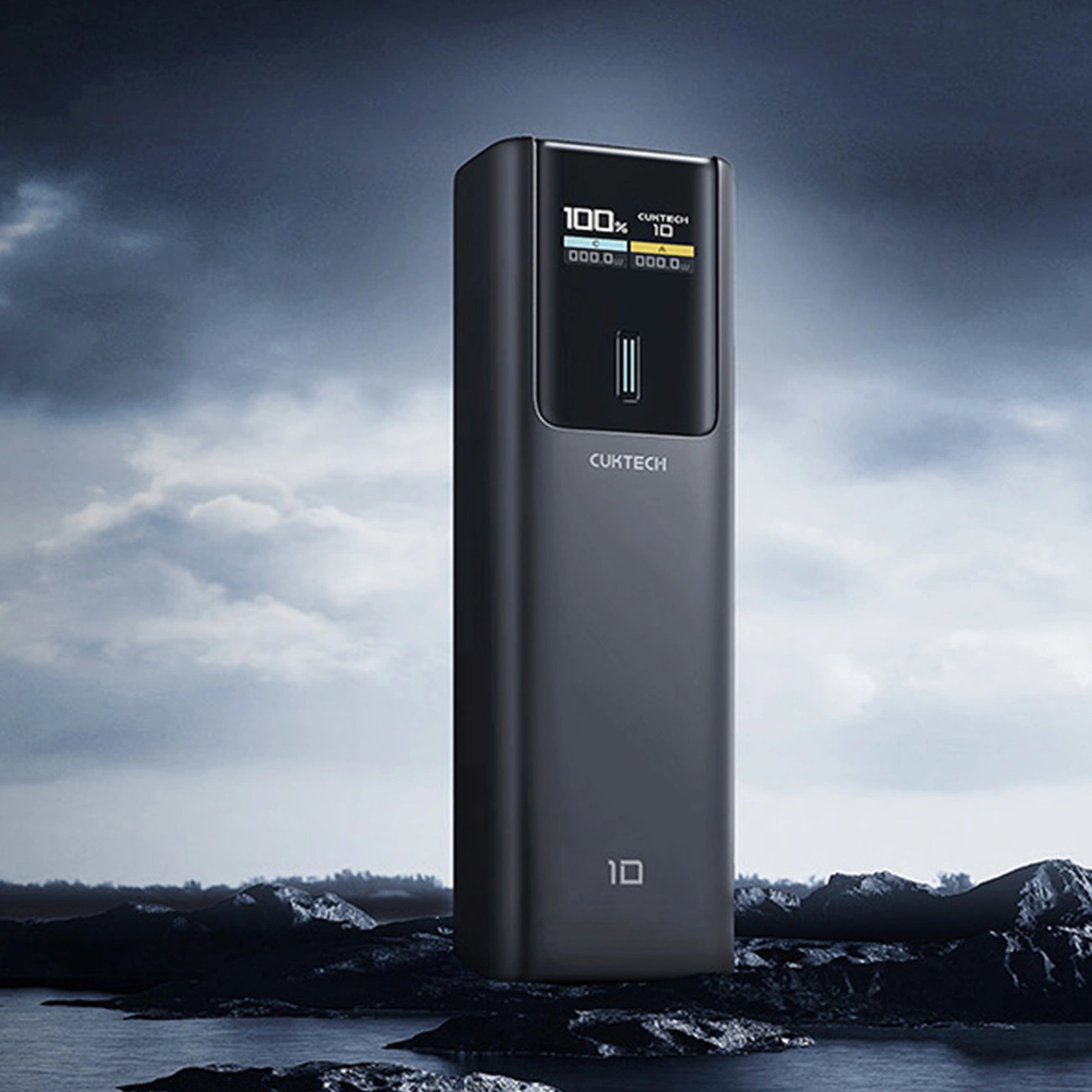 Εξωτερική Μπαταρία Cuktech, 10000mAh, 150W, QC + PD, 1 x USB-A - 1 x USB-C, Μαύρη CKPB100PGLBL