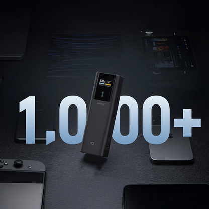 Εξωτερική Μπαταρία Cuktech, 10000mAh, 150W, QC + PD, 1 x USB-A - 1 x USB-C, Μαύρη CKPB100PGLBL