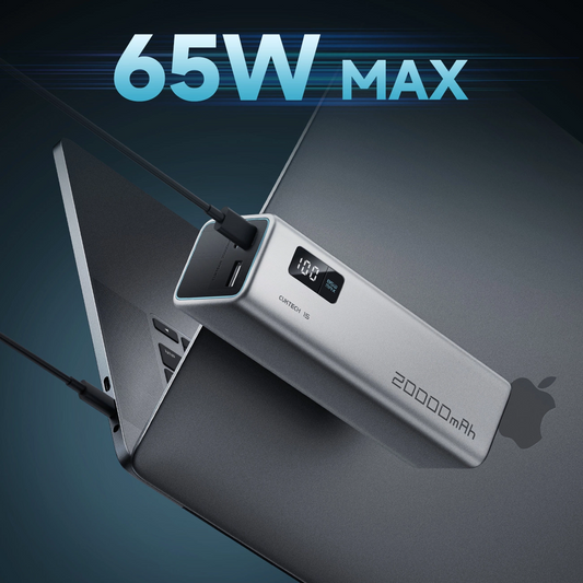 Εξωτερική Μπαταρία Cuktech, 20000mAh, 100W, QC + PD, 1 x USB-A - 2 x USB-C, Γκρι CUKP200XGLGR
