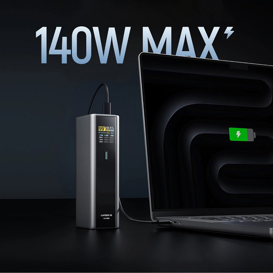 Εξωτερική Μπαταρία Cuktech, 20000mAh, 210W, QC + PD, 1 x USB-A - 2 x USB-C, Γκρι CKPB200UGLGR