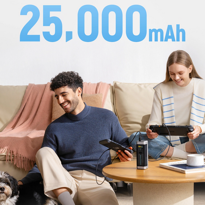 Εξωτερική Μπαταρία Cuktech, 25000mAh, 210W, QC + PD, 1 x USB-A - 2 x USB-C, Μαύρη CUK00P23GLBK