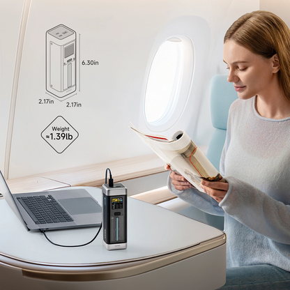 Εξωτερική Μπαταρία Cuktech, 25000mAh, 210W, QC + PD, 1 x USB-A - 2 x USB-C, Μαύρη CUK00P23GLBK