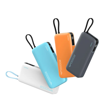 Εξωτερική Μπαταρία Cuktech LPB200N, 20000mAh, 45W, QC + PD, 1 x USB-A - 2 x USB-C, Λευκή CUKP200NGLLG
