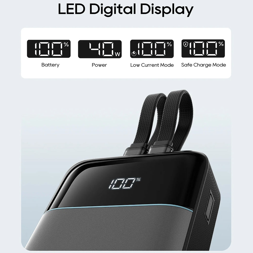 Εξωτερική Μπαταρία Cuktech LPB200NL, 20000mAh, 40W, QC + PD, 1 x Lightning - 1 x USB-A - 2 x USB-C, Γκρι CKB200NLGLGY