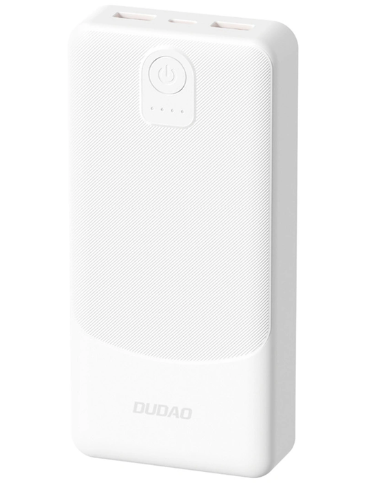 Εξωτερική Μπαταρία Dudao K10Pro, 20000mAh, 12W, 2 x USB-A, Λευκή
