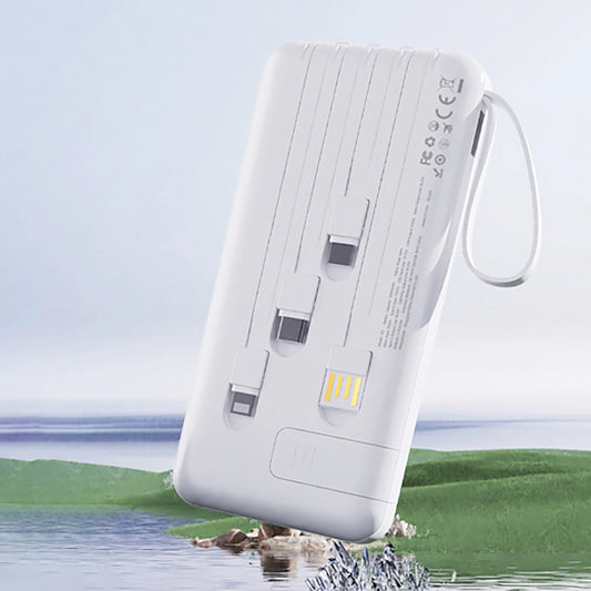 Εξωτερική Μπαταρία Dudao K11, 10000mAh, 10W, 1 x Lightning - 1 x microUSB - 1 x USB-A - 1 x USB-C, Λευκή